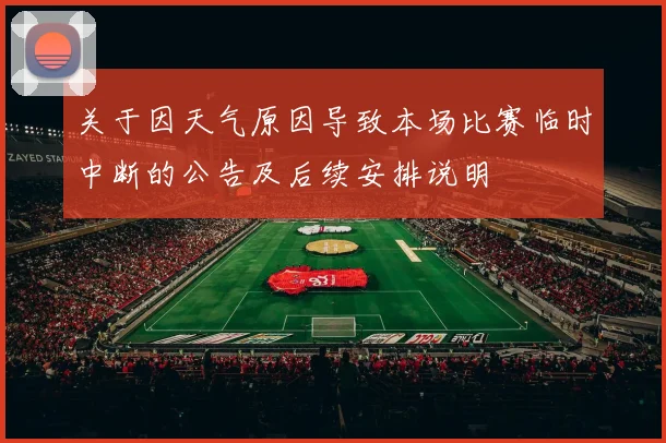 关于因天气原因导致本场比赛临时中断的公告及后续安排说明